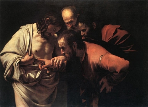 14. Michelangelo Merisi da Caravaggio (1571-1610), Niewierny Tomasz, ok. 1595, Galeria Sanssouci