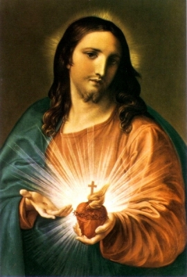 2. Serce Jezusa, mal. Pompeo Girolamo Batoni (1708-1787), kościół Il Gesu w Rzymie 