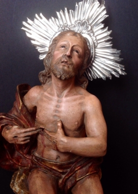 22. Otwarte Serce Zbawiciela nadzeją dla świata (rzeźba drewniana, Hiszpania, XVIII w.) 