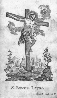 24. Dobry Łotr, grafika XVIII-wieczna